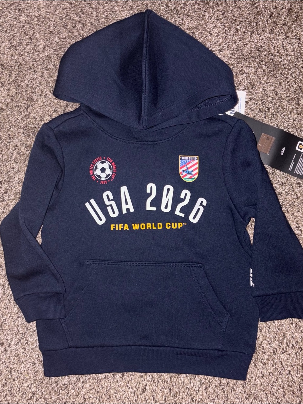 USA 2026 Navy Kids Hoodie – FIFA World Cup Graphic Pullover